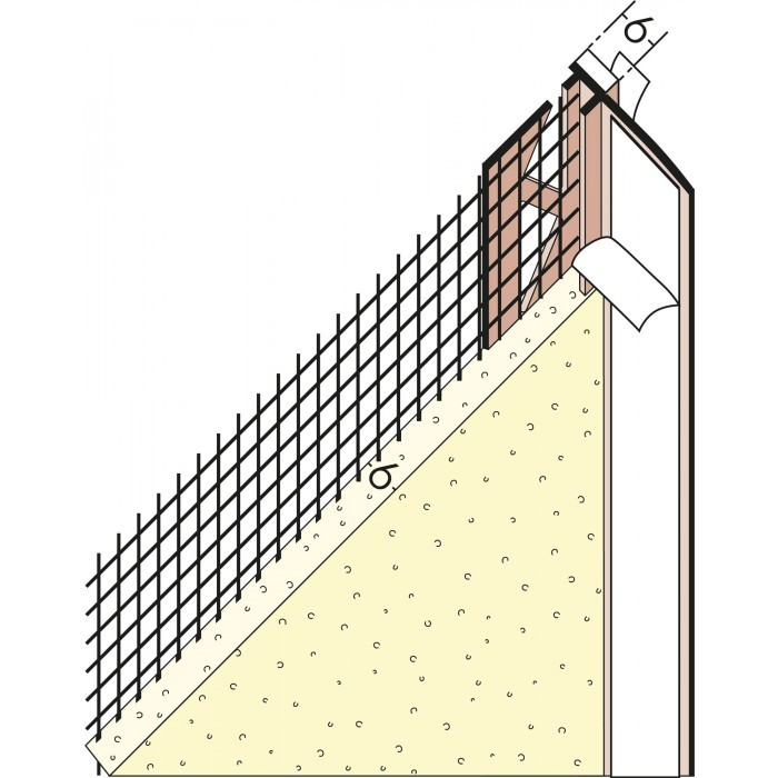 White PVC Self Adhesive Window / Door Frameseal Bead With Mesh 6mm Render Depth 2.6m 1 Length