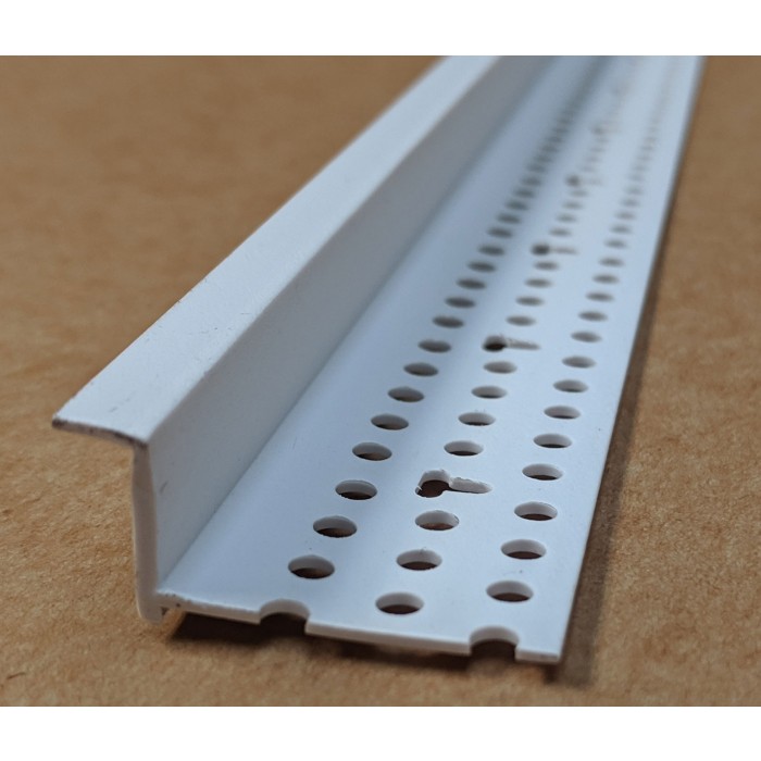 Protektor 6mm Shadow Gap White PVC Feature Bead Profile 12.5mm x 6mm x 305cm 1 length