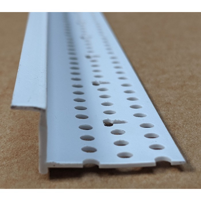 Protektor 6mm Shadow Gap White PVC Feature Bead Profile 12.5mm x 6mm x 305cm 1 length