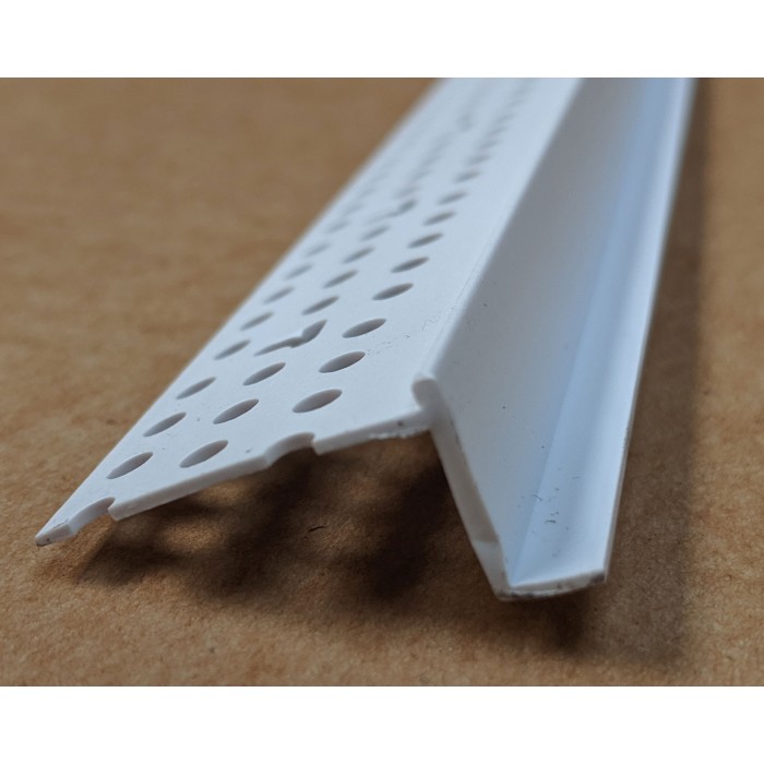 Protektor 6mm Shadow Gap White PVC Feature Bead Profile 12.5mm x 6mm x 305cm 1 length