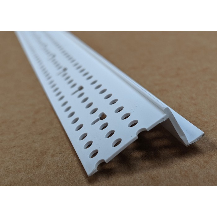 Protektor 6mm Shadow Gap White PVC Feature Bead Profile 12.5mm x 6mm x 305cm 1 length