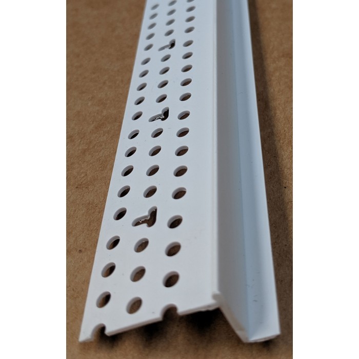 Protektor 6mm Shadow Gap White PVC Feature Bead Profile 12.5mm x 6mm x 305cm 1 length