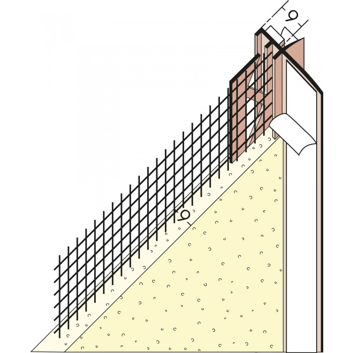 White PVC Self Adhesive Window / Door Frameseal Bead With Mesh 9mm Render Depth 2.6m 1 Length