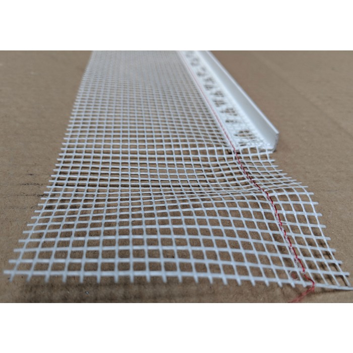 White PVC Stop Bead with Fibre Glass Mesh 11mm Render Depth 2.5m 1 length