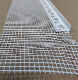 White PVC Stop Bead with Fibre Glass Mesh 11mm Render Depth 2.5m 1 length