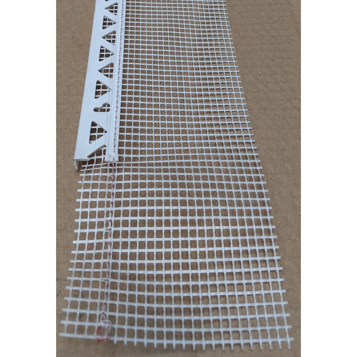 White PVC Stop Bead with Fibre Glass Mesh 11mm Render Depth 2.5m 1 length