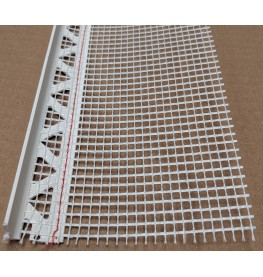 White PVC Stop Bead with Fibre Glass Mesh 14mm Render Depth 2.5m 1 length