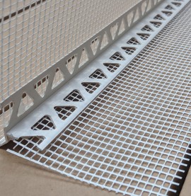 Wemico PVC Water Balcony Drip Bead with Mesh 6mm x 25mm x 10mm Render Depth x 25mm x 2.5m 1 Length