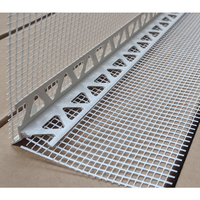 Wemico PVC Water Balcony Drip Bead with Mesh 6mm x 25mm x 10mm Render Depth x 25mm x 2.5m 1 Length