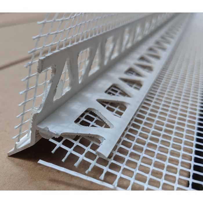 Wemico PVC Water Balcony Drip Bead with Mesh 6mm x 25mm x 6mm x 25mm x 2.5m 1 Length