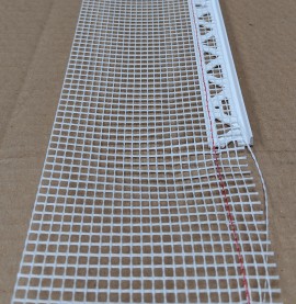 White PVC Stop Bead with Fibre Glass Mesh 6mm Render Depth 2.5m 1 length