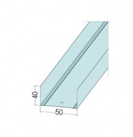 Protektor Galvanised Steel DIN Standard Track Profile 40mm x 50mm x 40mm x 0.6mm 4m 1 Length