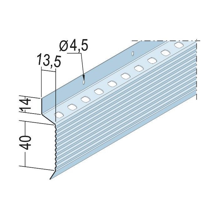 Protektor Galvanised Steel Resilient Bar 40mm x 14mm x 13.5mm x 3m 1 length