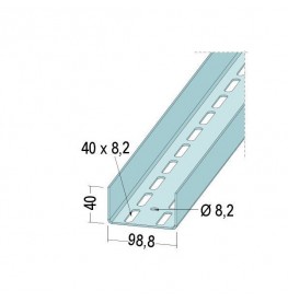 Protektor Galvanised Steel Door Reinforcement Profile 98.8mm x 2mm x 4m