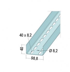 Protektor Galvanised Steel Door Reinforcement Profile 98.8mm x 2mm x 4m