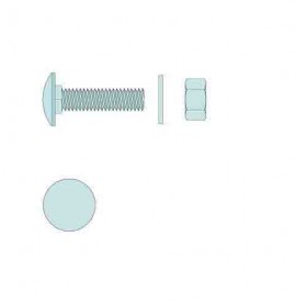 Protektor M8 x 20mm Galvanised Steel Bolt With Nut And Washer Box 100