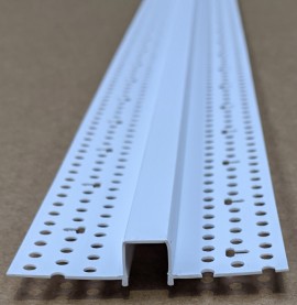 Trim-Tex 10mm White PVC Architectural Reveal Bead Profile 3m 1 length AS5130