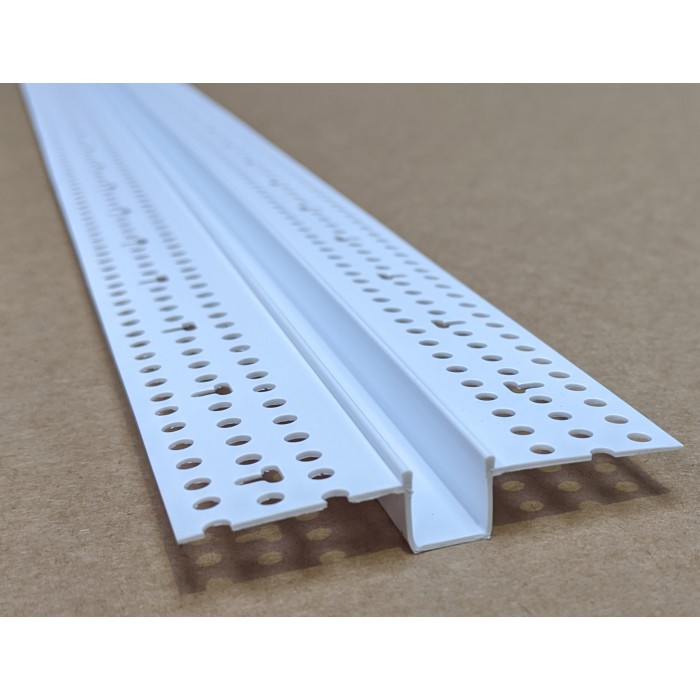 Trim-Tex 10mm White PVC Architectural Reveal Bead Profile 3m 1 length AS5130