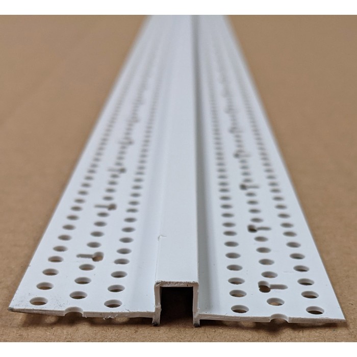 Trim-Tex 6.35mm White PVC Architectural Reveal Bead Profile 3m 1 length AS5150