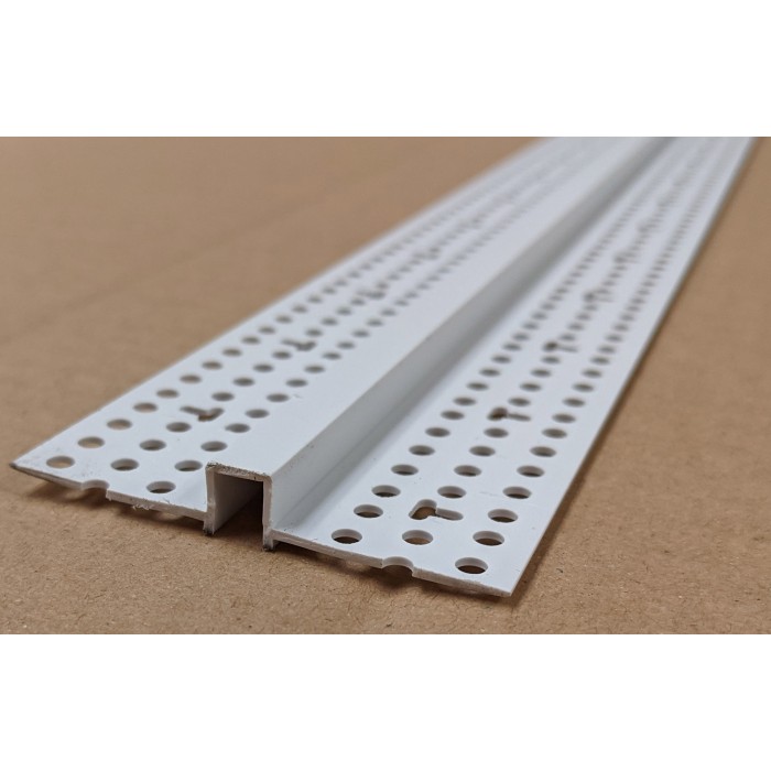 Trim-Tex 6.35mm White PVC Architectural Reveal Bead Profile 3m 1 length AS5150