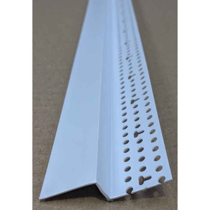 Trim-Tex 25mm x 12.7mm White PVC Shadow Feature Bead Profile 3m 1 length AS5650