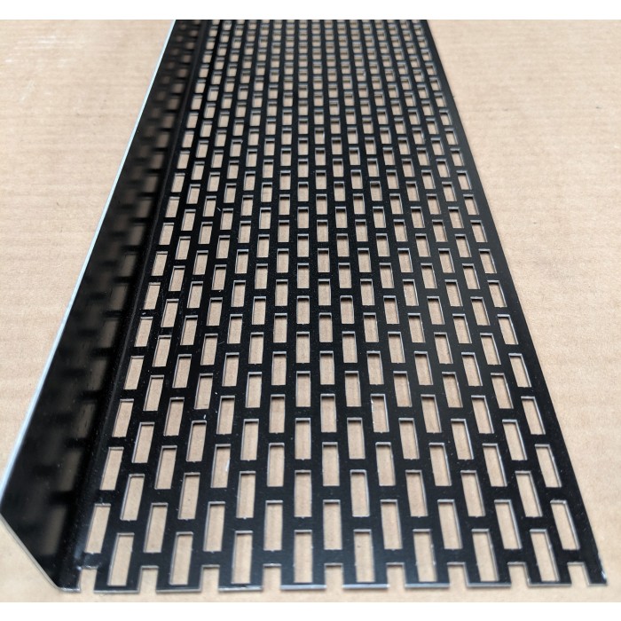 Wemico 30mm x 10mm Aluminium Black Ventilation Angle 2.5m 1 Length