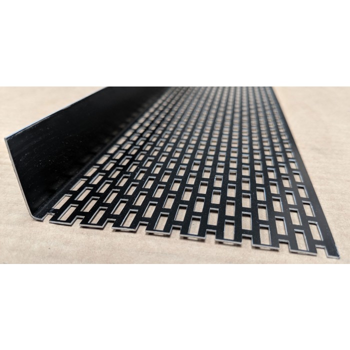 Wemico 30mm x 10mm Aluminium Black Ventilation Angle 2.5m 1 Length