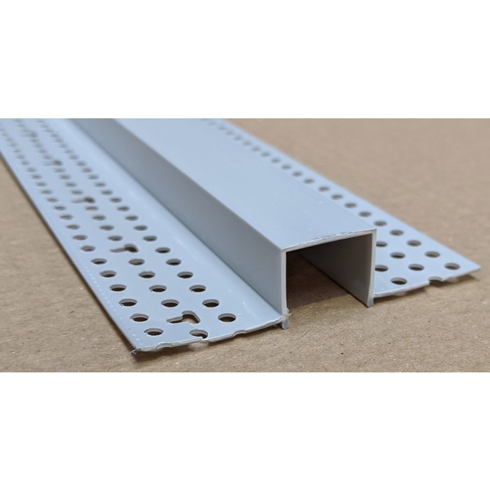 Trim-Tex Silver PVC Architectural Reveal Bead 19mm x 15.875mm x 3.05m AS5330S