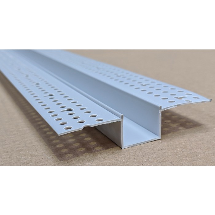 Trim-Tex Silver PVC Architectural Reveal Bead 19mm x 15.875mm x 3.05m AS5330S