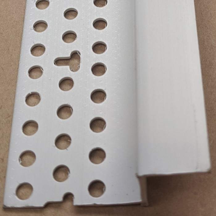 Trim-Tex 12mm Shadow Gap White PVC Feature Bead Profile 12.5mm x 12mm x 305cm 1 length AS5510