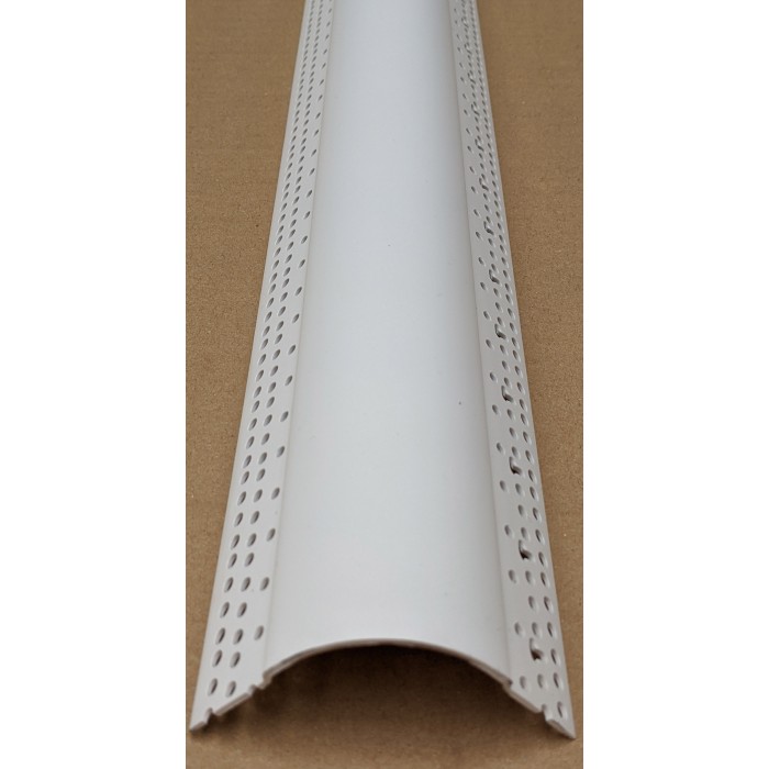 Trim-Tex White PVC Bullnose Outside Corner Bead 3m 1 Length 7099