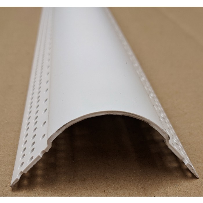 Trim-Tex White PVC Bullnose Outside Corner Bead 3m 1 Length 7099