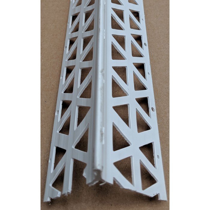 White PVC Corner Bead 10 - 12mm Render Depth 2.5m 1 Length