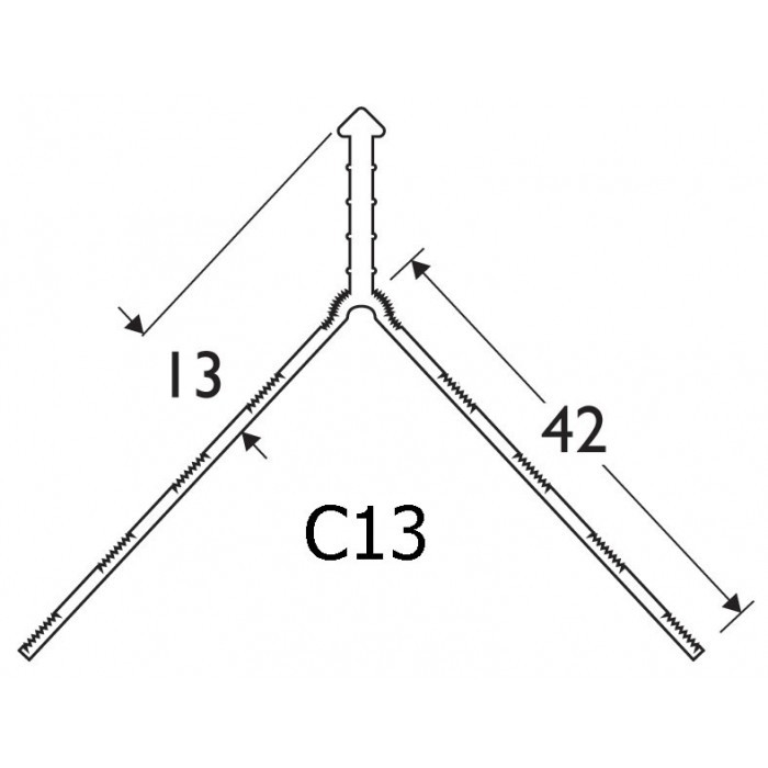 White PVC Corner Bead 13 - 15mm Render Depth 2.5m 1 Length