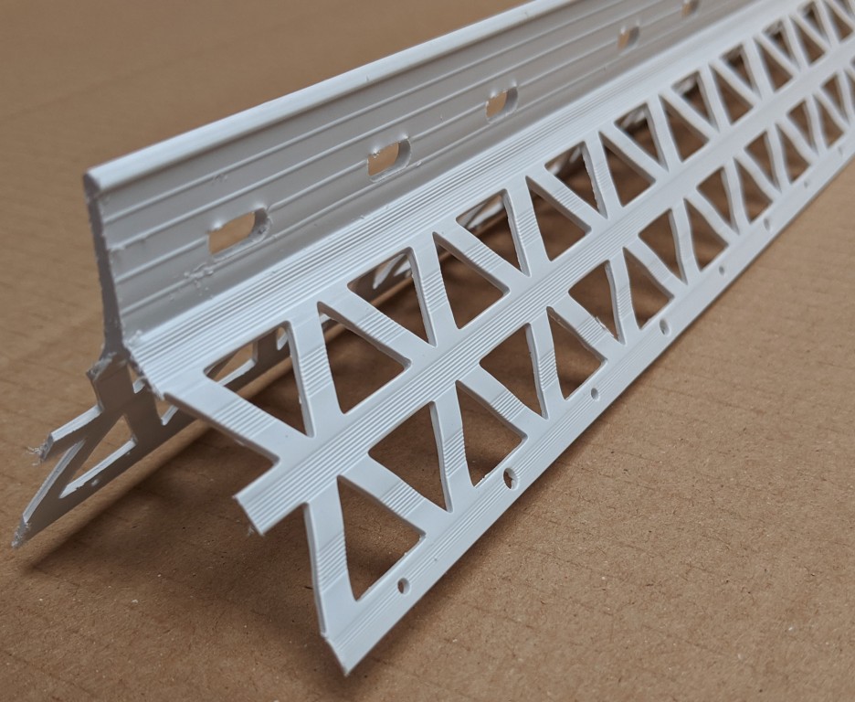 White PVC Corner Bead 15 17mm Render Depth 2.5m 1 Length Profilestore