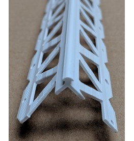 White PVC Corner Bead 2 - 3mm Render Depth 2.5m 1 Length