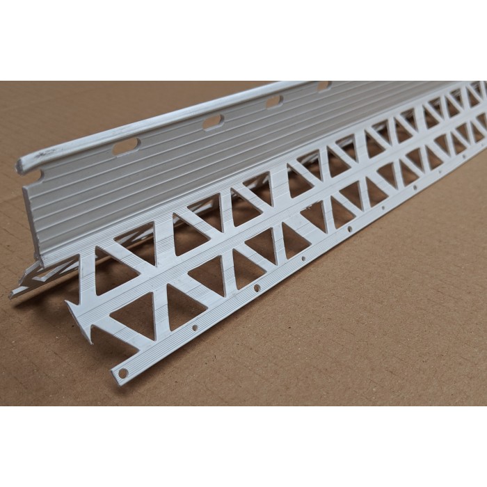 White PVC Corner Bead 20 - 23mm Render Depth 2.5m 1 Length