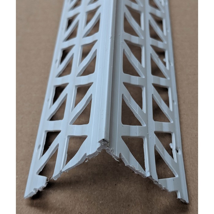 White PVC Corner Bead 4 - 6mm Render Depth 2.5m 1 Length