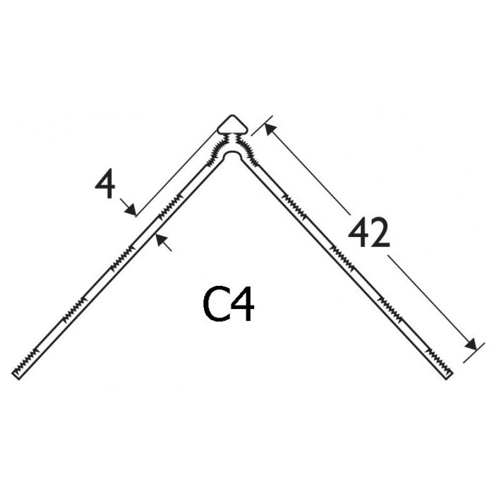 White PVC Corner Bead 4 - 6mm Render Depth 2.5m 1 Length