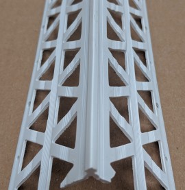 White PVC Corner Bead 6 - 8mm Render Depth 3m 1 Length