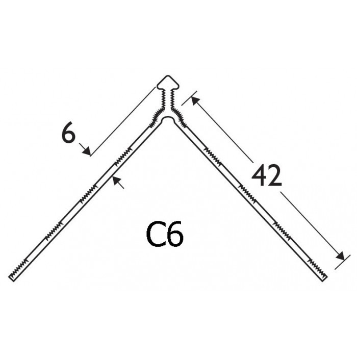 White PVC Corner Bead 6 - 8mm Render Depth 3m 1 Length
