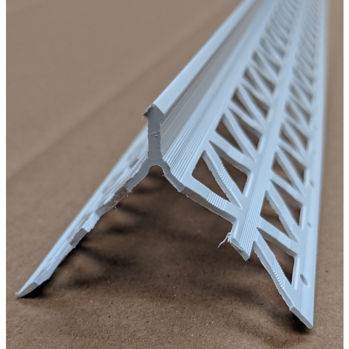 White PVC Corner Bead 8 - 10mm Render Depth 2.5m 1 Length