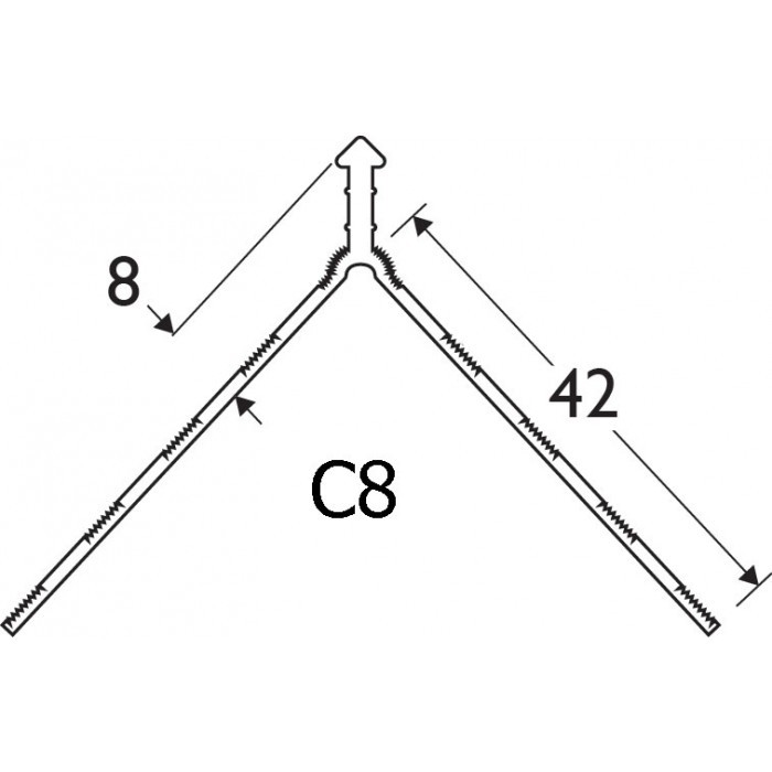 White PVC Corner Bead 8 - 10mm Render Depth 2.5m 1 Length