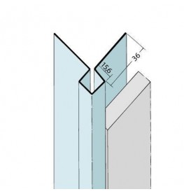 Facade 15mm Cladding Aluminium Corner Bead 2.5m 1 Length 