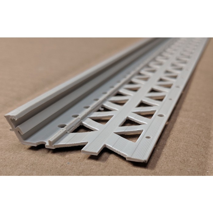 Light Grey 6-12mm Render Depth PVC Drip / Bellcast Bead 2.5m 1 Length