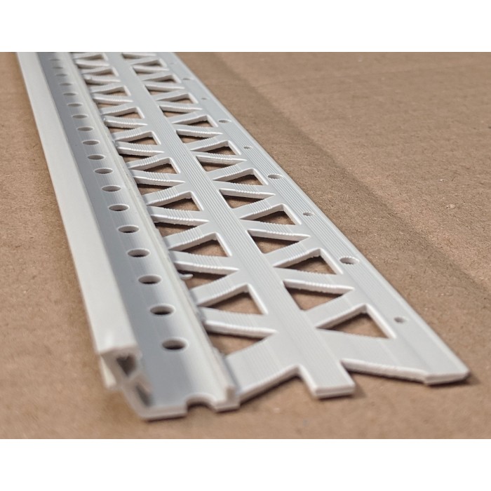 Light Grey 6-12mm Render Depth PVC Drip / Bellcast Bead 2.5m 1 Length