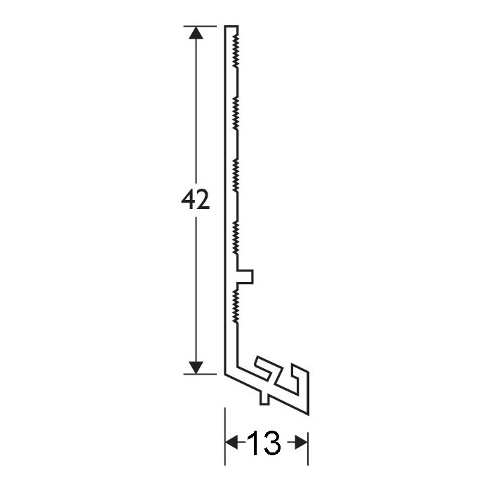 Dark Grey 8-13mm Render Depth PVC Drip / Bellcast Bead 2.5m 1 Length