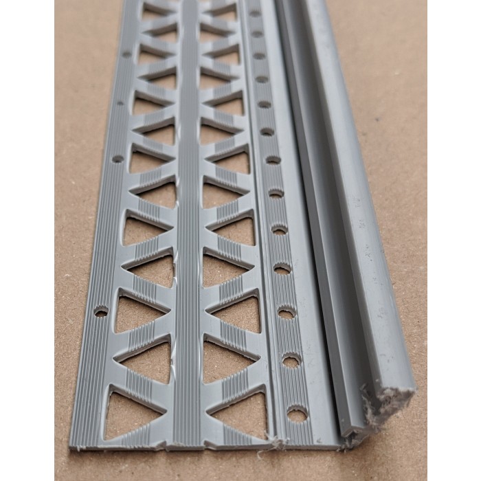 Grey 10-17mm Render Depth PVC Drip / Bellcast Bead 2.5m 1 Length