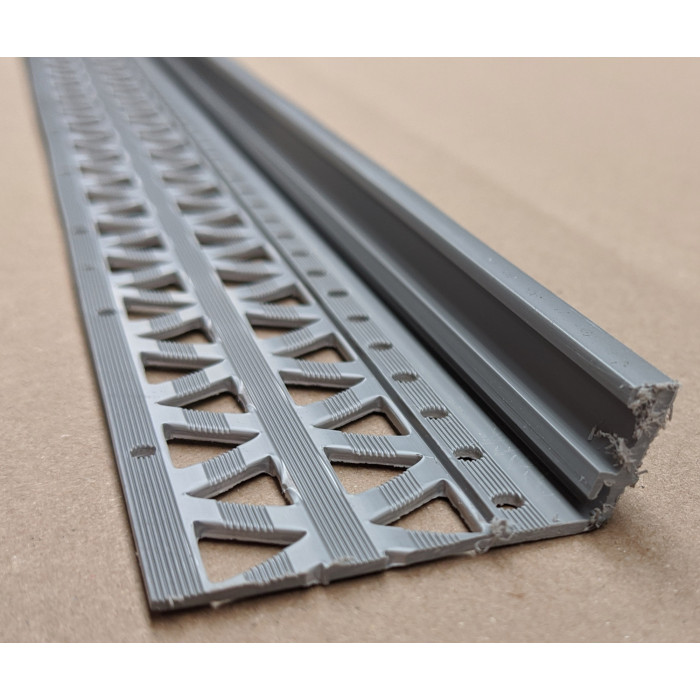 Dark Grey 8-13mm Render Depth PVC Drip / Bellcast Bead 2.5m 1 Length