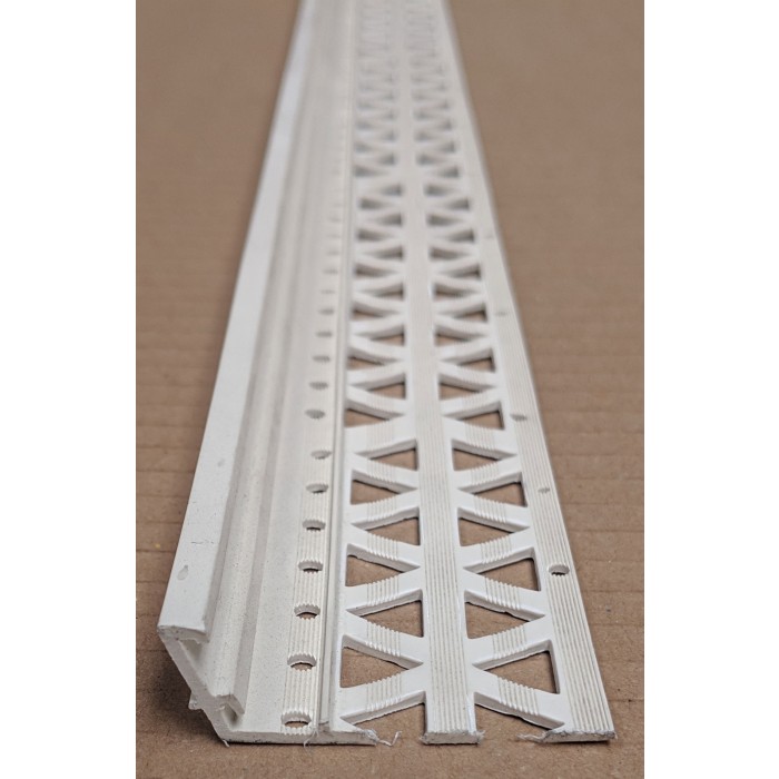 White 13-22mm Render Depth PVC Drip / Bellcast Bead 2.5m 1 Length